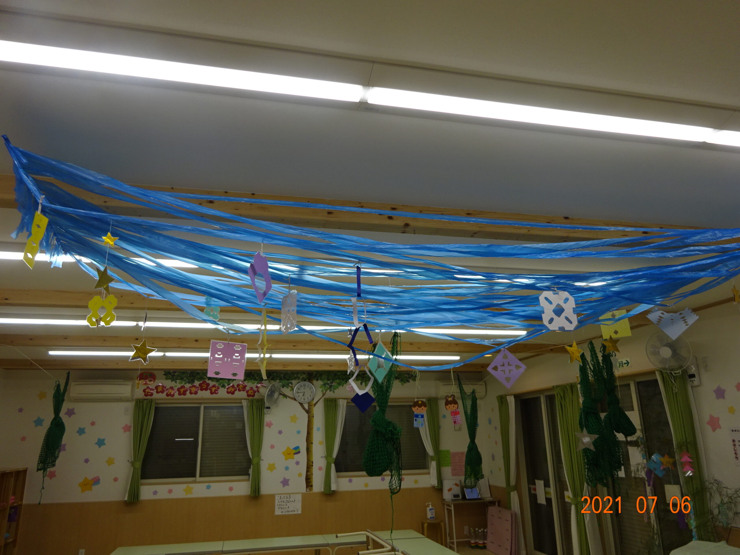 七夕飾りがとても素敵に仕上がりました 学童クラブ たまみずきっず溝沼 朝霞市